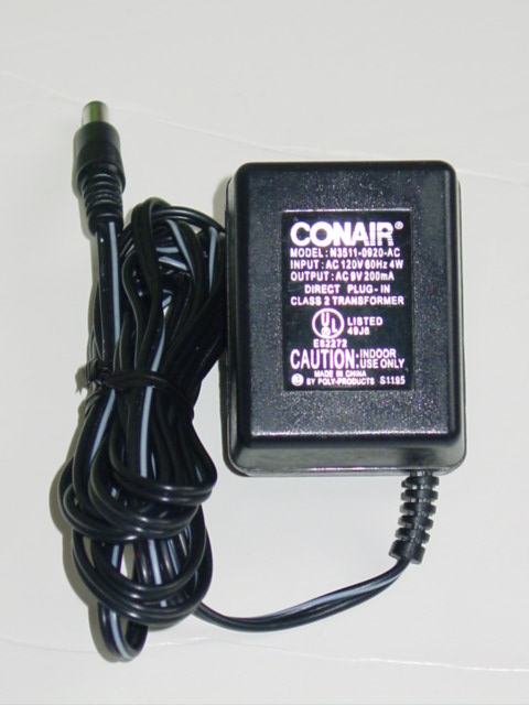 NEW Conair N3511-0920-AC AC Adapter 9VAC 200mA N35110920AC